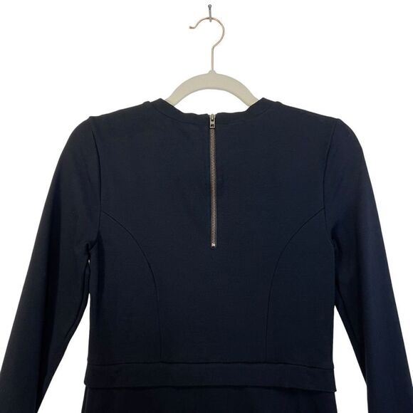 Athleta Wanderer Ponte Dress Long Sleeve Black Size XS Stretch Pockets Zip Up - Picture 11 of 16